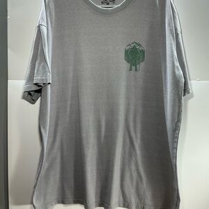Men's Gray T-Shirt with Green Graphic